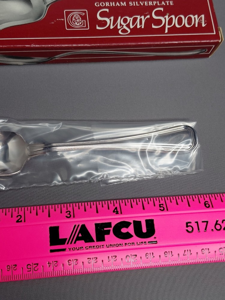 Gorham Sugar Spoon Silverplate Shell Shape N116 With Box 6" Unused