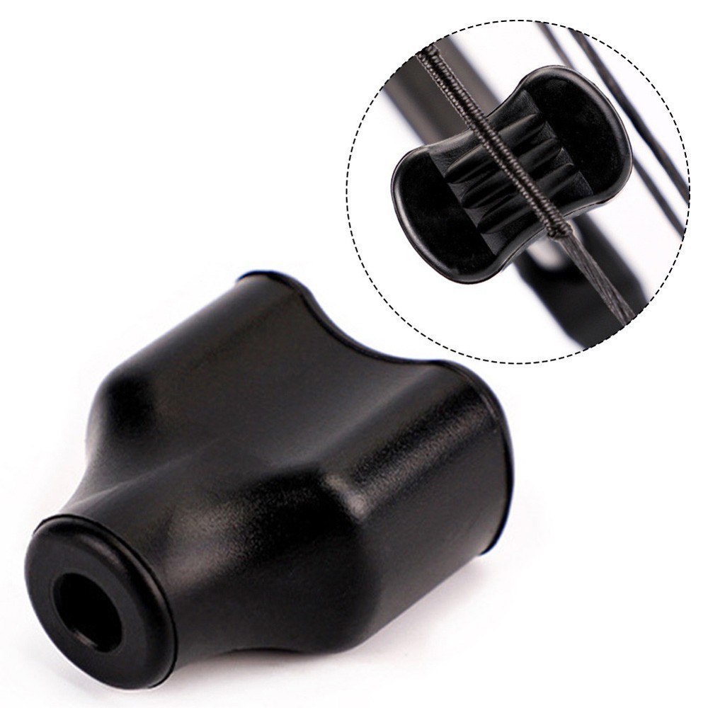 Effective bowstring rebound prevention with rubber stop string shock absorber