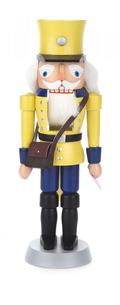 Olaf Kolbe Yellow Post German Nutcracker Postman 7.5" Seiffen NCD024X059