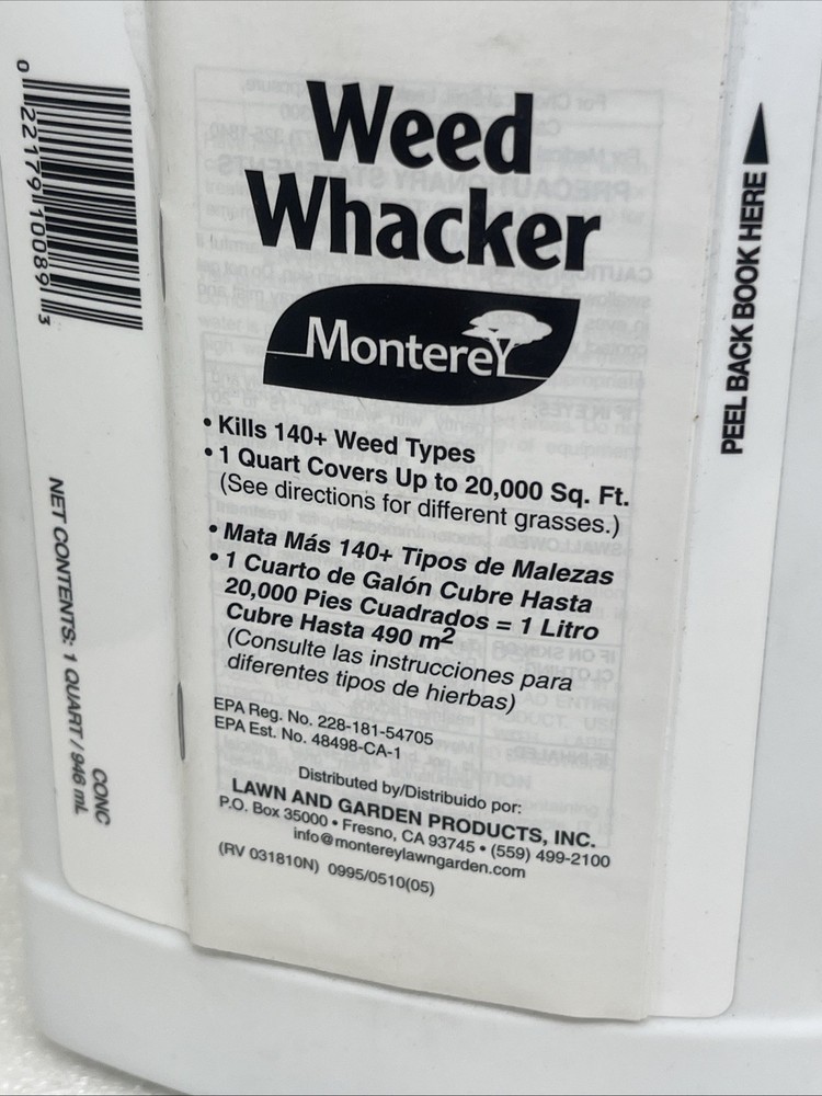 Monterey Weed Whacker Selective Broadleaf Weed Control Concentrate, 1 Qt (32 Oz)