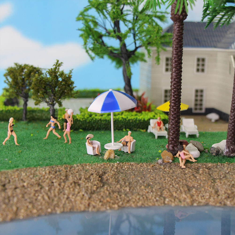 Evemodel 40pcs HO Scale 1:87 Swimming People Seaside Visitors Figures P8720