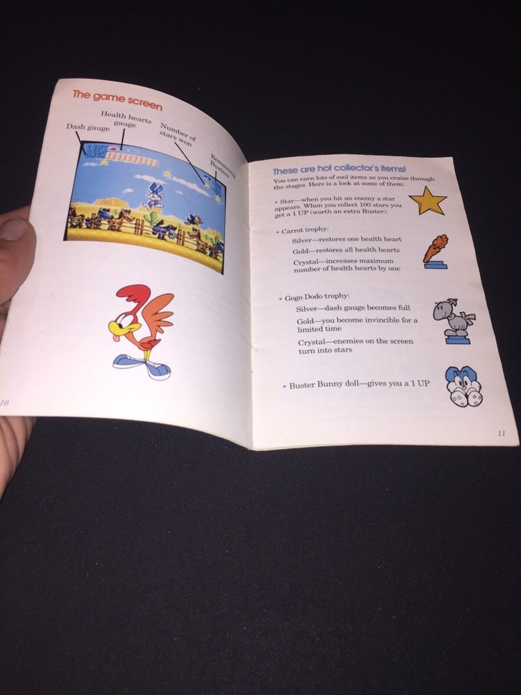 buster busts loose snes manual