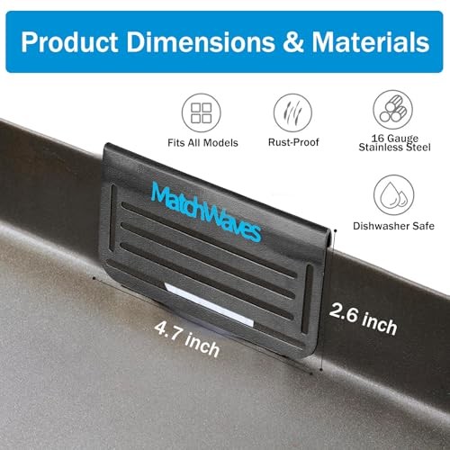 Grease Gate Blocker forstone Griddle, Mesh Screen for Blocking 1 Pack Black