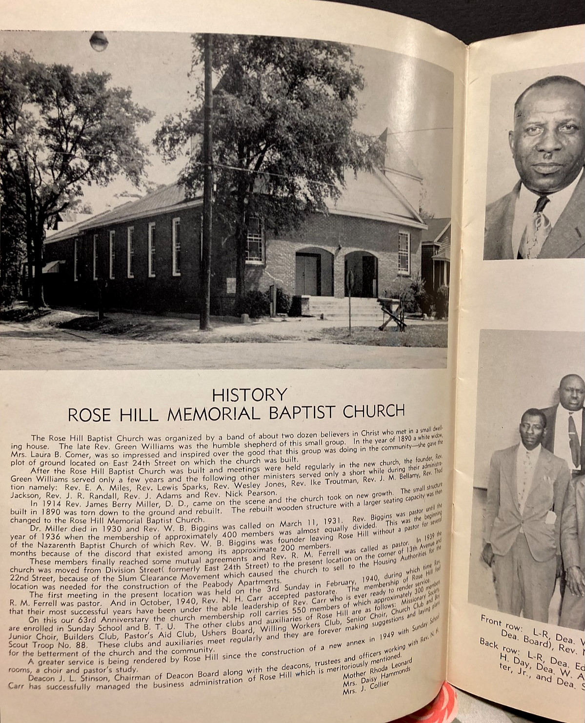 Columbus, Georgia~Vintage Historic African American Baptist Church~1953 Program