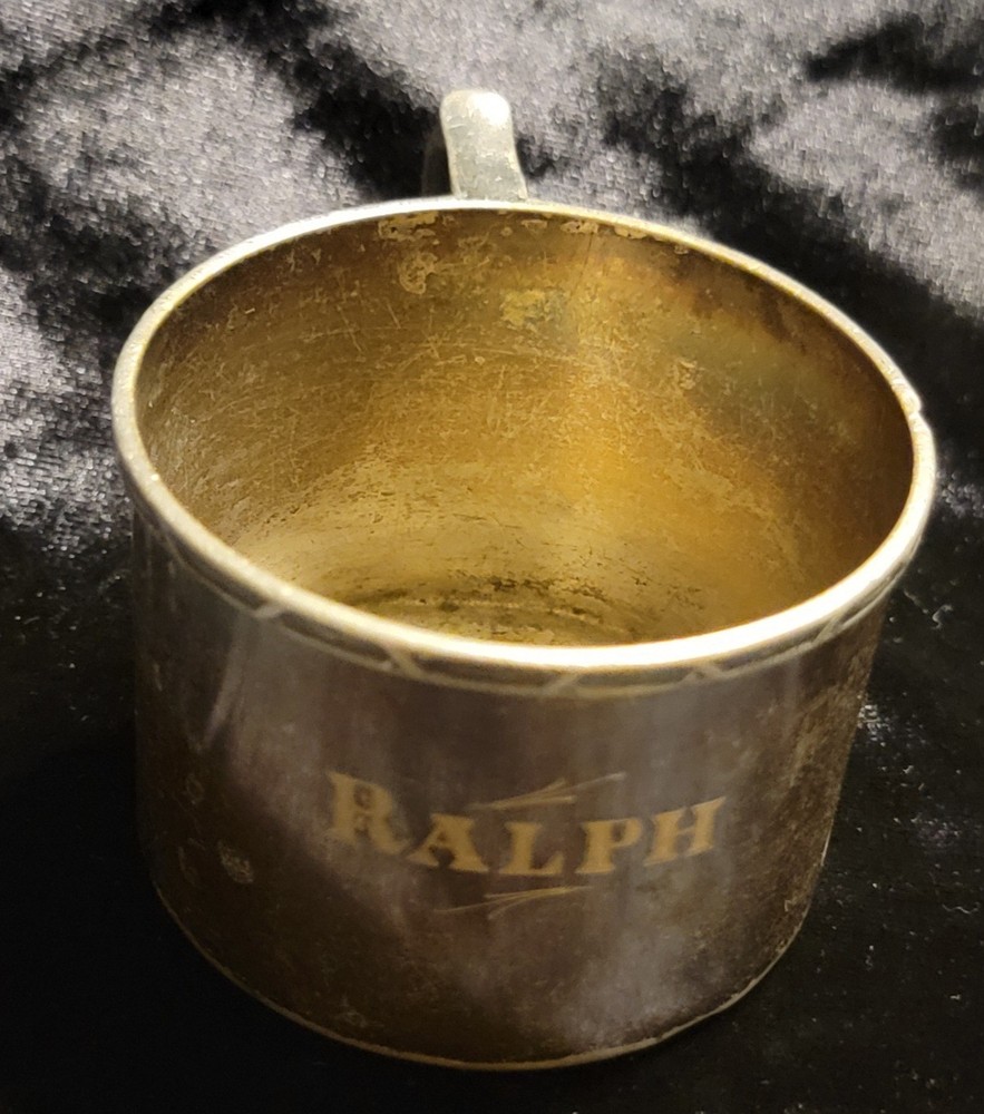 Vintage Silver Plated Baby Cup #C14 Ralph Handled