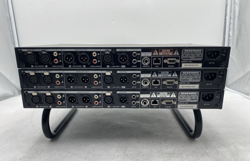 Lot of 3 Marantz PMD580 Rack-Mount CompactFlash Network Solid State Recorder