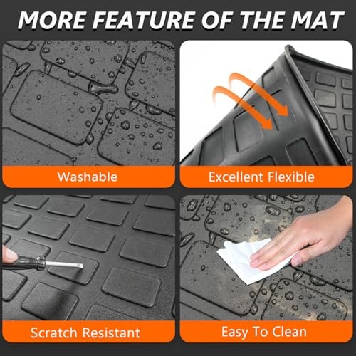 Cargo Mat Trunk Mat+Backrest Mat Compatible with 2018-2024 Chevy Traverse