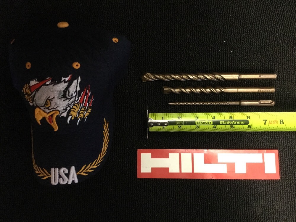HILTI BIT SET SDS PLUS PREOWNED, DURABLE, FREE HAT, FAST SHIP
