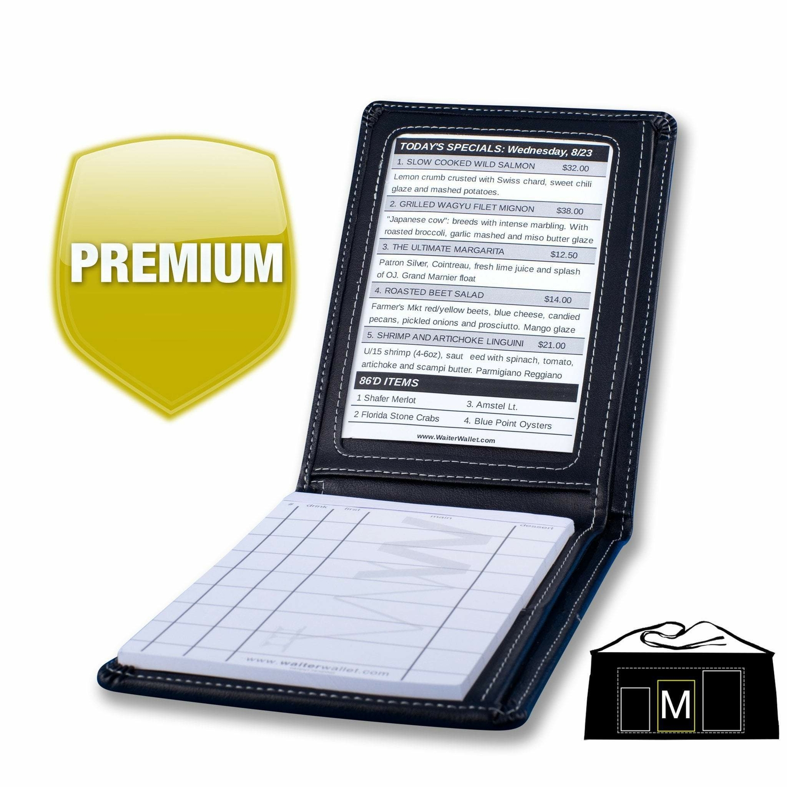 Waiter Wallet Deluxe + Clear Pocket Insert