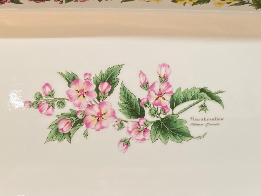 Royal Worcester WORCESTER HERBS 15" Rectangular Baker ~ Marshmallow