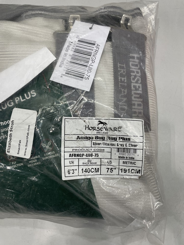 Horseware Amigo Bug Plus Fly Sheet For Horses 75" Silver/Titanium Grey