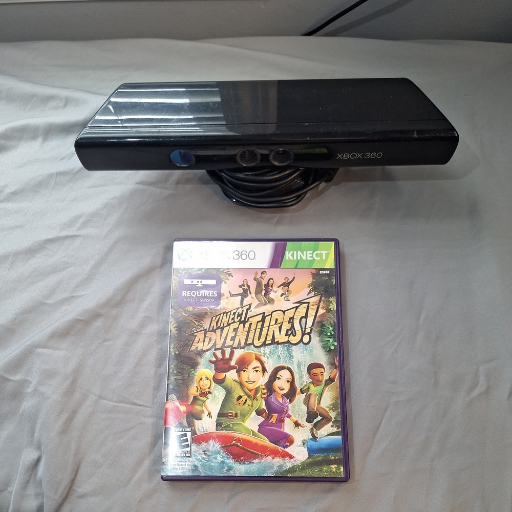 Kinect Microsoft XBOX 360 Model 1414 Sensor Bar W/ Kinect Adventures Game