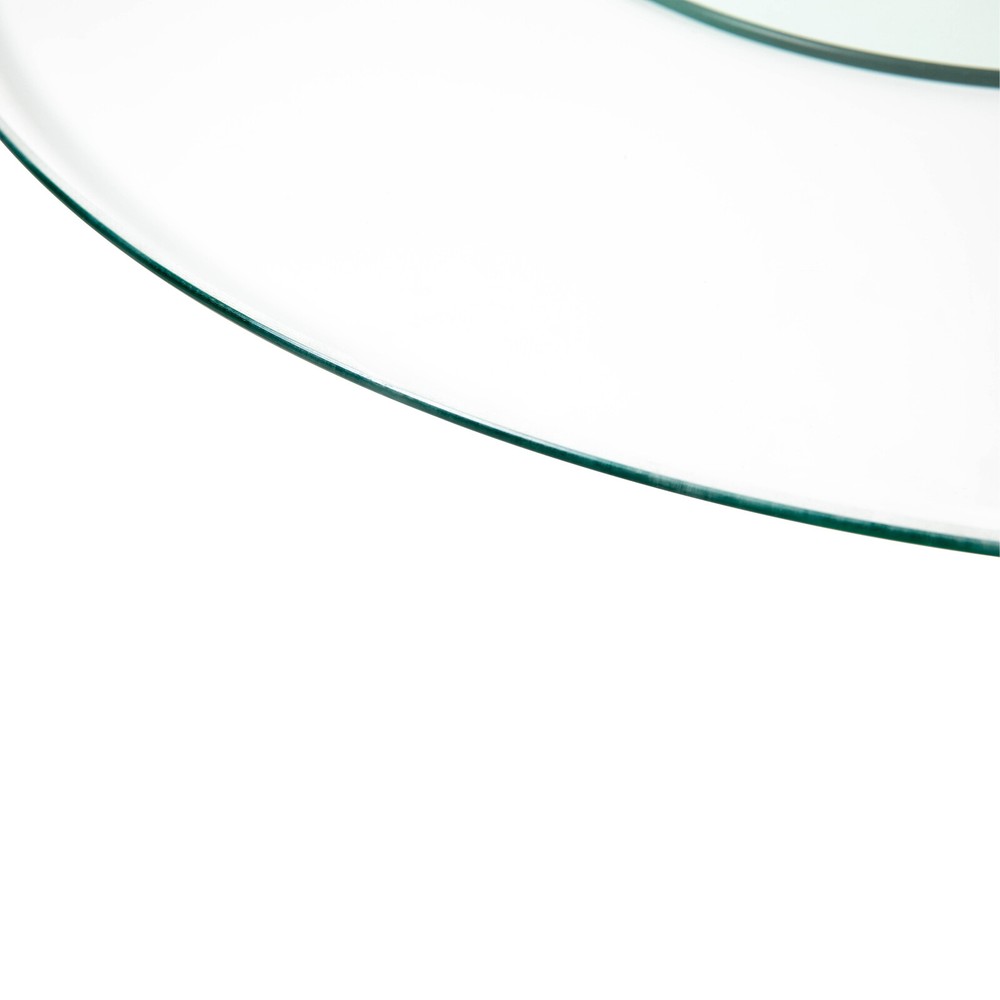 Round Glass Turntable Dining Table Tabletop 360-Degree Rotating Serving Tray