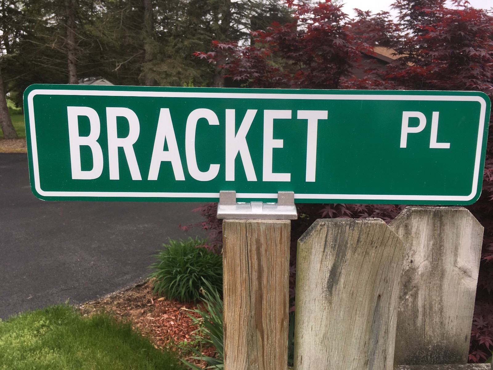 Street Sign Bracket - for 4" x 4" wood post