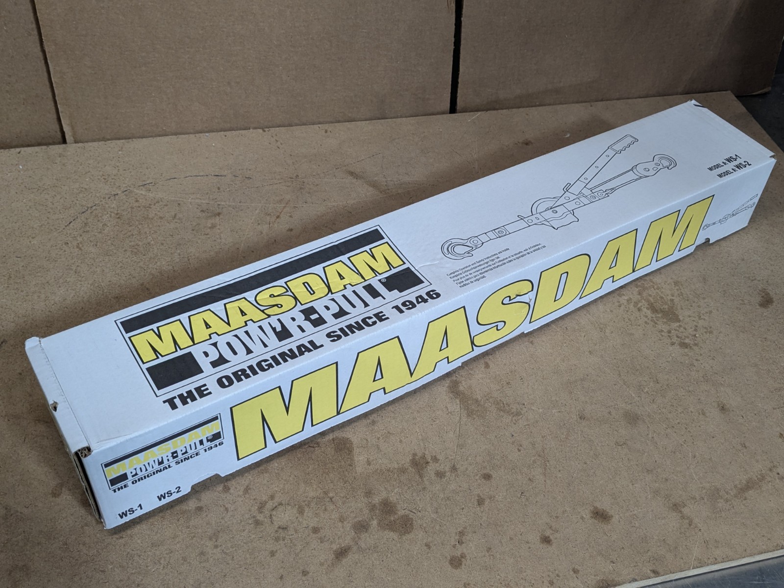 Maasdam Web Strap Puller 1 Ton Capacity 12 Ft. Cable WS-1