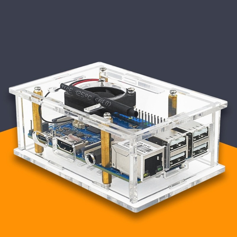 Acrylic Shell Box High Transparent For PI 4A Featuring Easy Installation