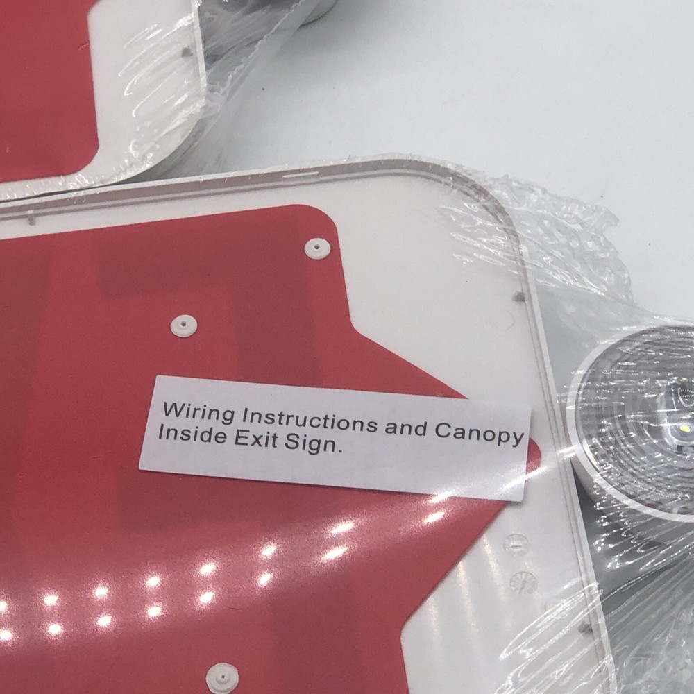 2 Pack LED Exit Sign Emergency Light Compact Combo UL listed Battery Backup