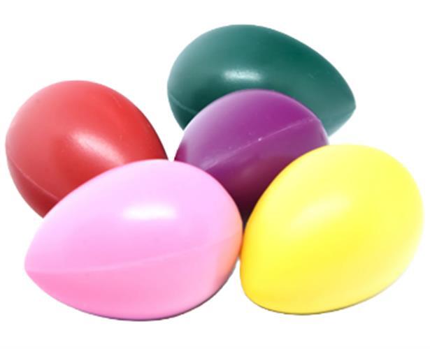 Egg Shaker, Plastic,  Single, Assorted Colors
