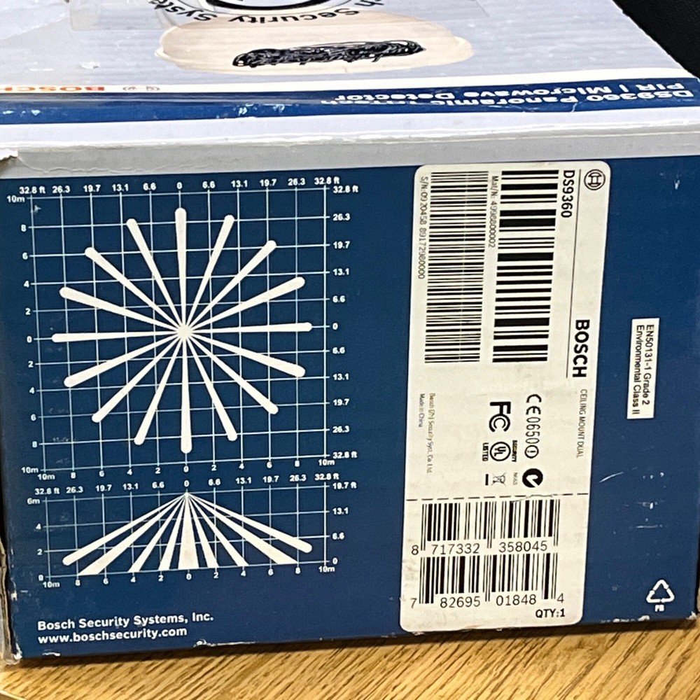 2- ❌Bosch DS9360 Panoramic Motion Sensor for Security Systems Used Untested