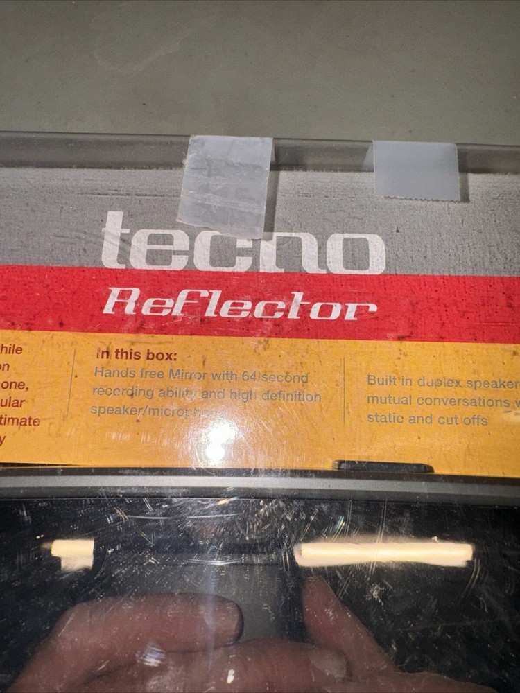 Tecno Reflector Universal Duplex Rearview Mirror Hands-Free Car Kit READ ISSUES