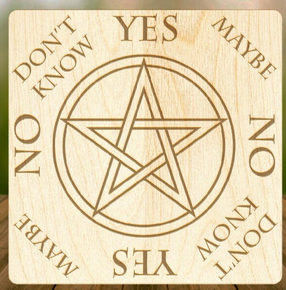 LARGE Pentacle Pendulum Board HANDMADE for Wicca, Witch, & Pagan [8"] Pentagram
