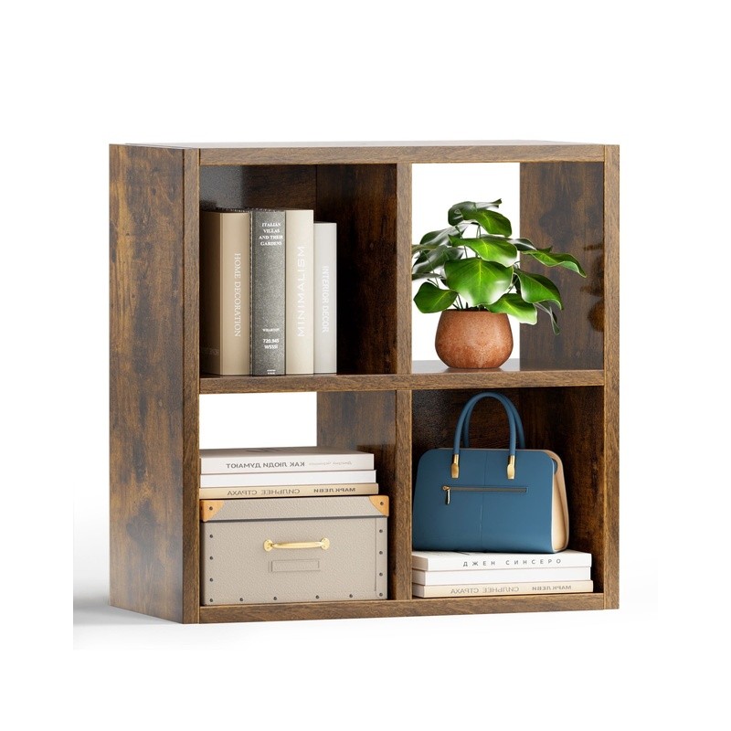 Wood Cube Storage Organizer W/ Removable Panels Home Office Living Room New