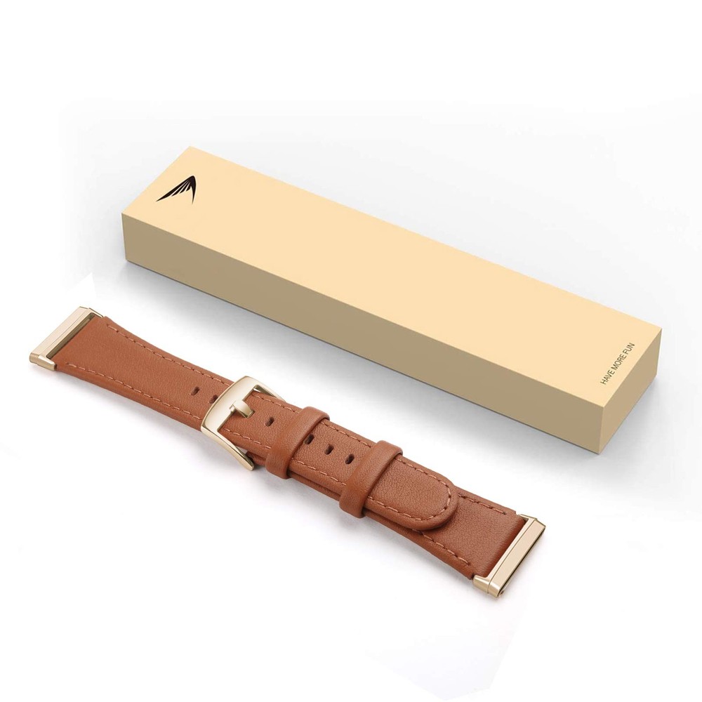 Leather Bands for Fitbit Versa 3, Versa 4, Sense Genuine Replacement Straps
