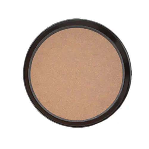 Thunder Group 12" Diameter Black ABS Plastic Serving Tray w/ Cork Bottom