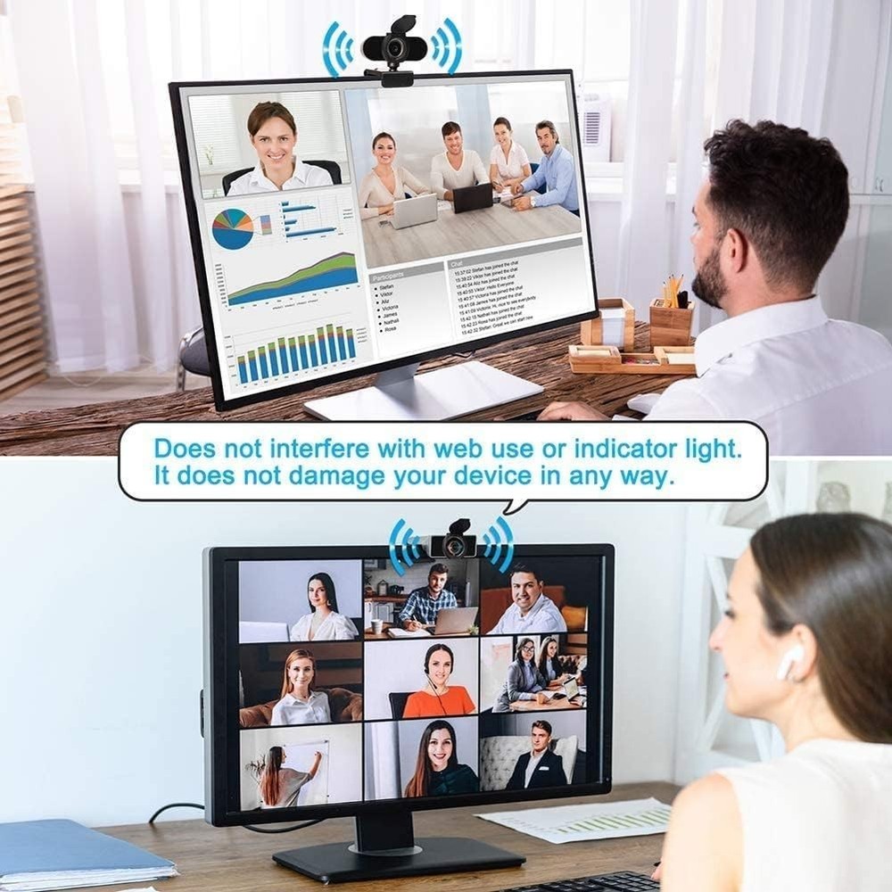 Universal Webcam Covers for Privacy Protection - 2 Pack with Strong Adhesive