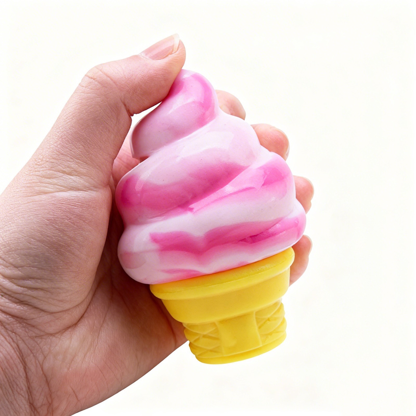 PINK NeeDoh NICE CREAM CONE Ice Cream Swirl Squishy Toy NEE DOH Stress Ball