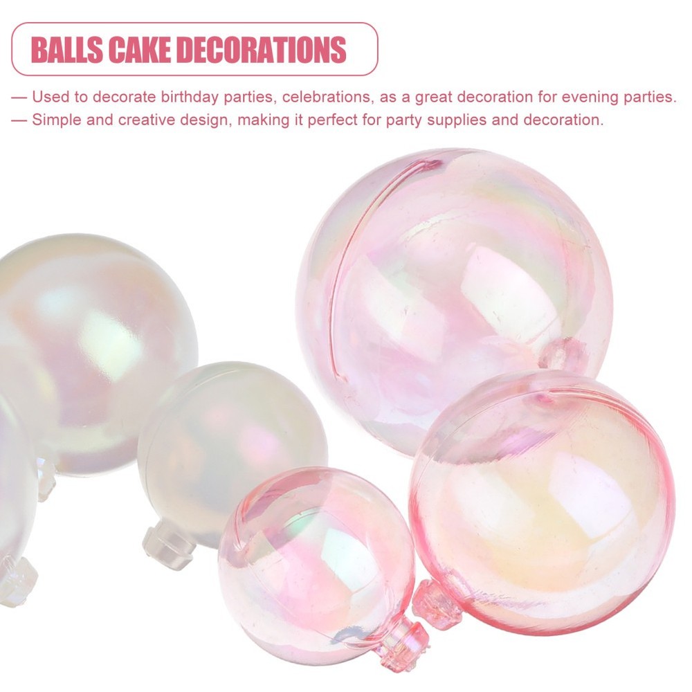 18 Pcs Cake Decorations Decorative Balls Cupcake Toppers Mini Decorating Bubble