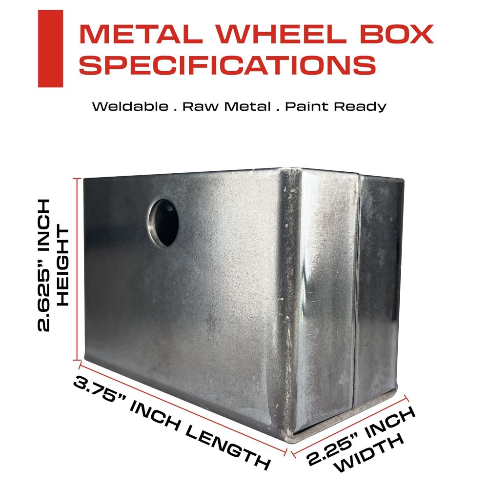 Sidco Supply 3 Inch V-Groove Gate Wheels Solid Steel with Weldable Box (Chrome)