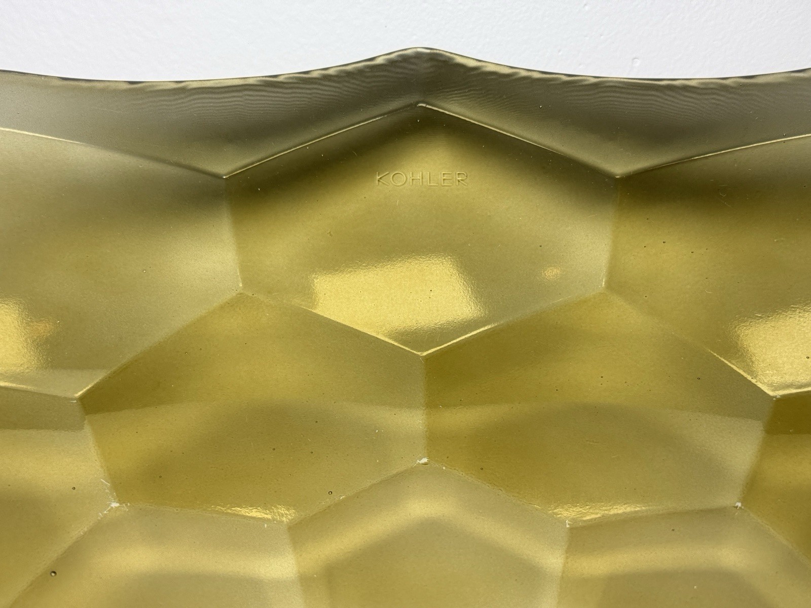 Kohler Briolette K-2373-TG7 17.5” Faceted Glass Vessel Sink Tea Green