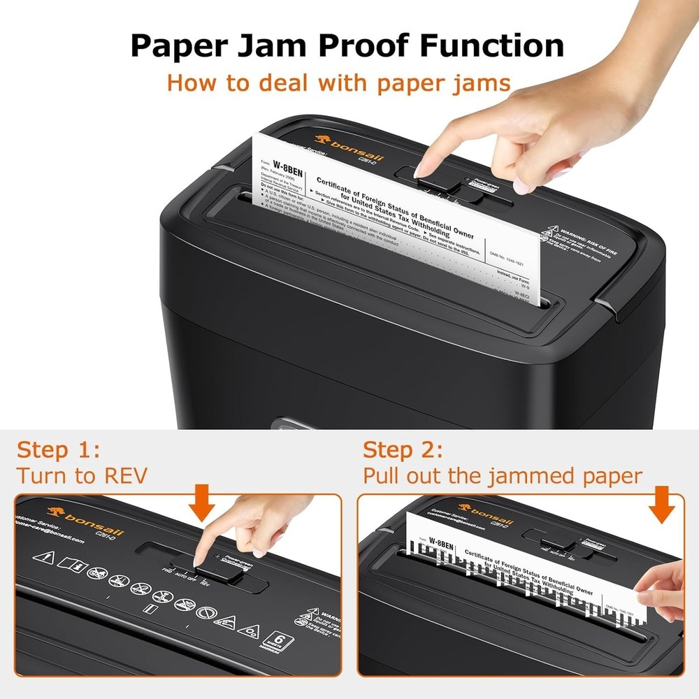 Quiet 6-Sheet Micro Cut Shredder with Automatic Stop - Home Office Essential