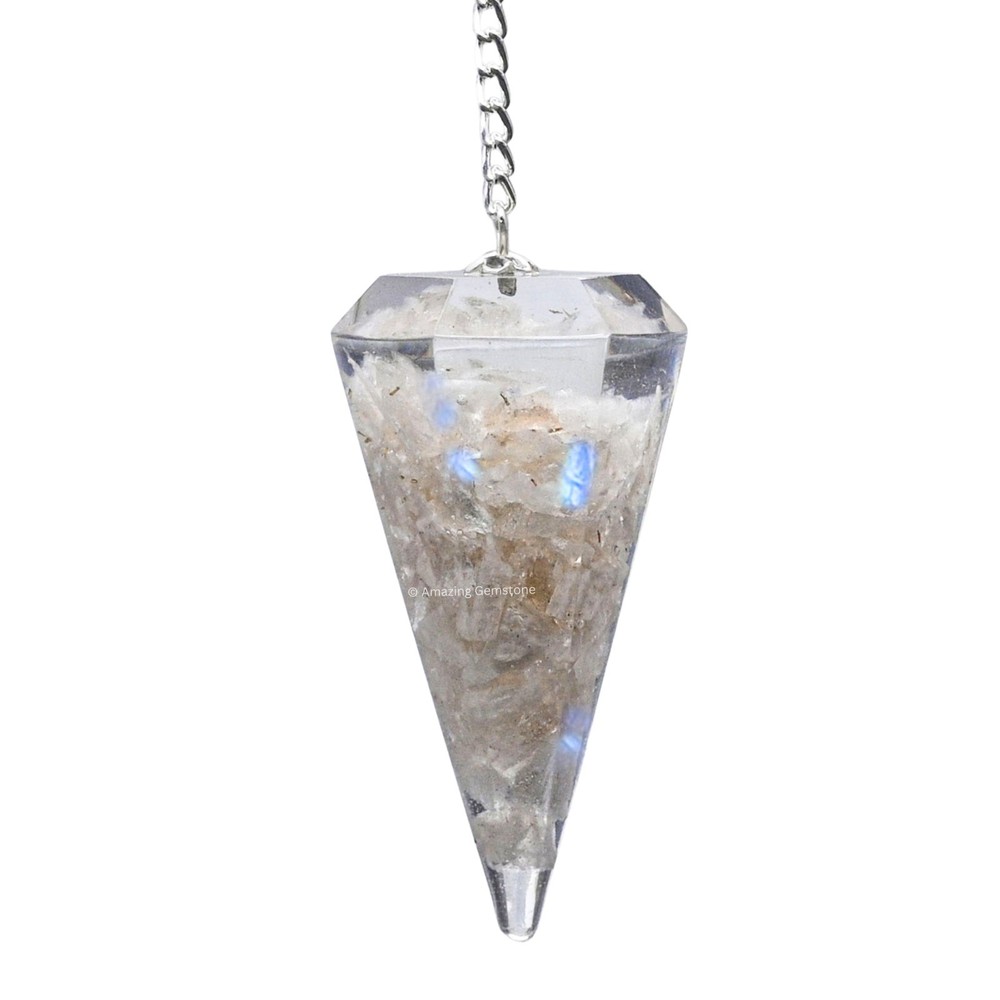 Moonstone Orgone Crystal Pendulums