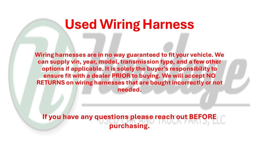 2018 Kia Optima OEM Engine Wiring Harness 1.6L
