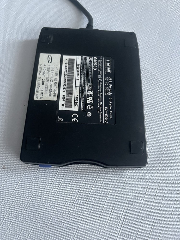 IBM Model N533 Portable External 3.5 inch FLOPPY DISK DRIVE UNTESTED