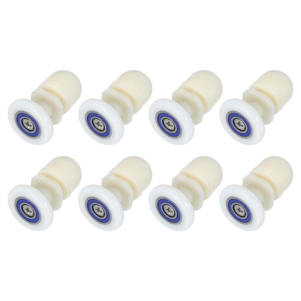 8 Pcs 27mm Shower Door Rollers Wheels Replacement White