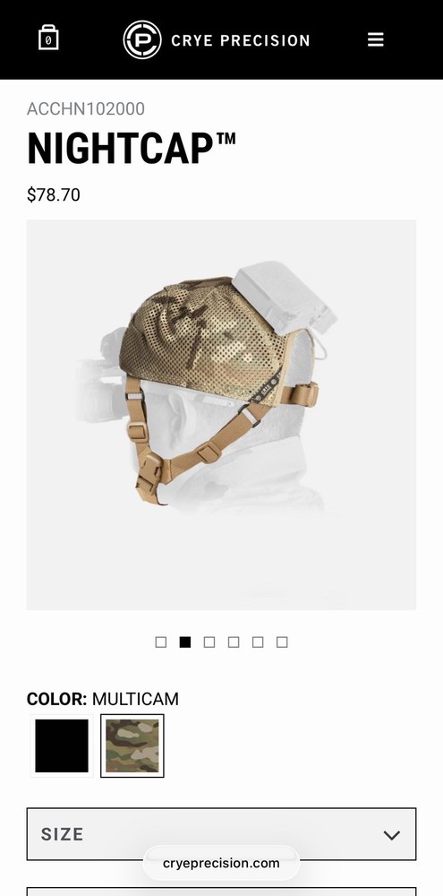 Excellent Crye Precision Nightcap NVG Mount Cap - Multicam - Universal Sizing