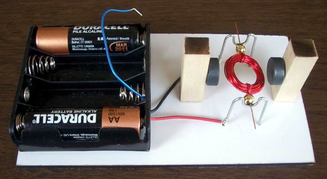 DIY SIMPLE CONVENTIONAL MOTOR KIT #15 SCIENCE FAIR PROJECT ELECTRICITY MAGNETISM