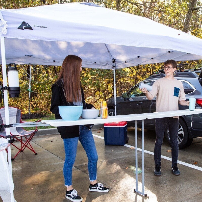 8 Foot Extendable Tailgate Table White - Canopy Not Included