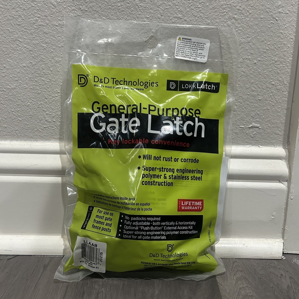 D&D LOKK LATCH with EXTERNAL ACCESS KIT LLAAB Gate Lock