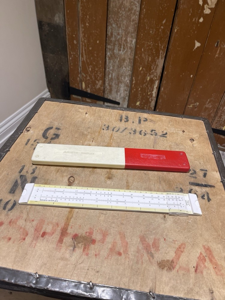 Vintage Aristo Simplex 0911 Slide Ruler In Original Case