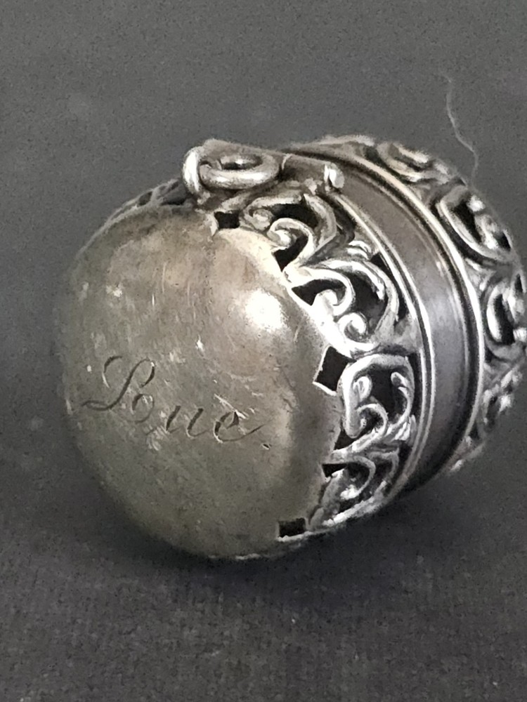 Antique Sterling Silver Bobbin Holder. Thread 925 Late Victorian