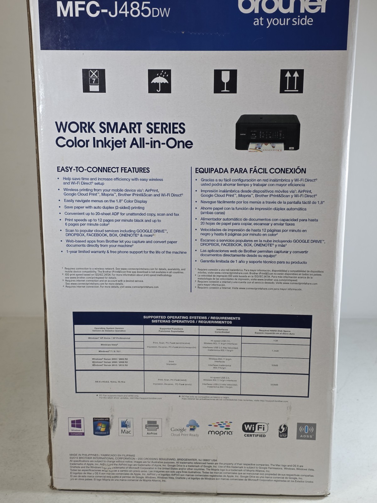 Brother MFCJ485DW All-In-One Inkjet Printer - Black