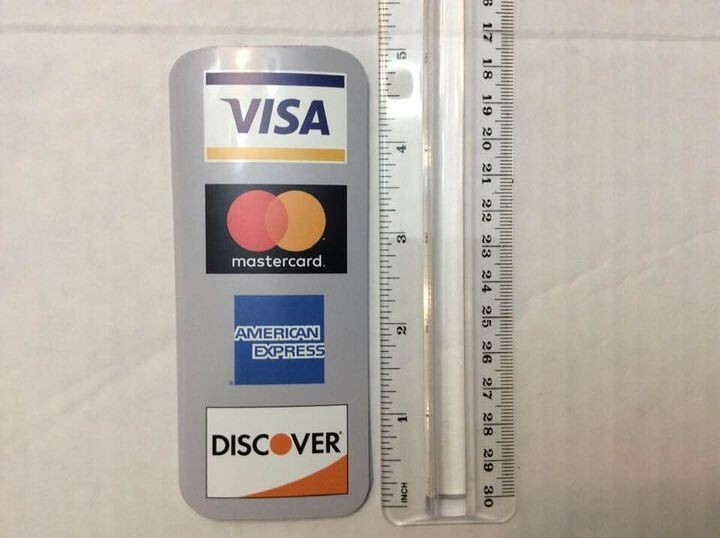 Credit card decals