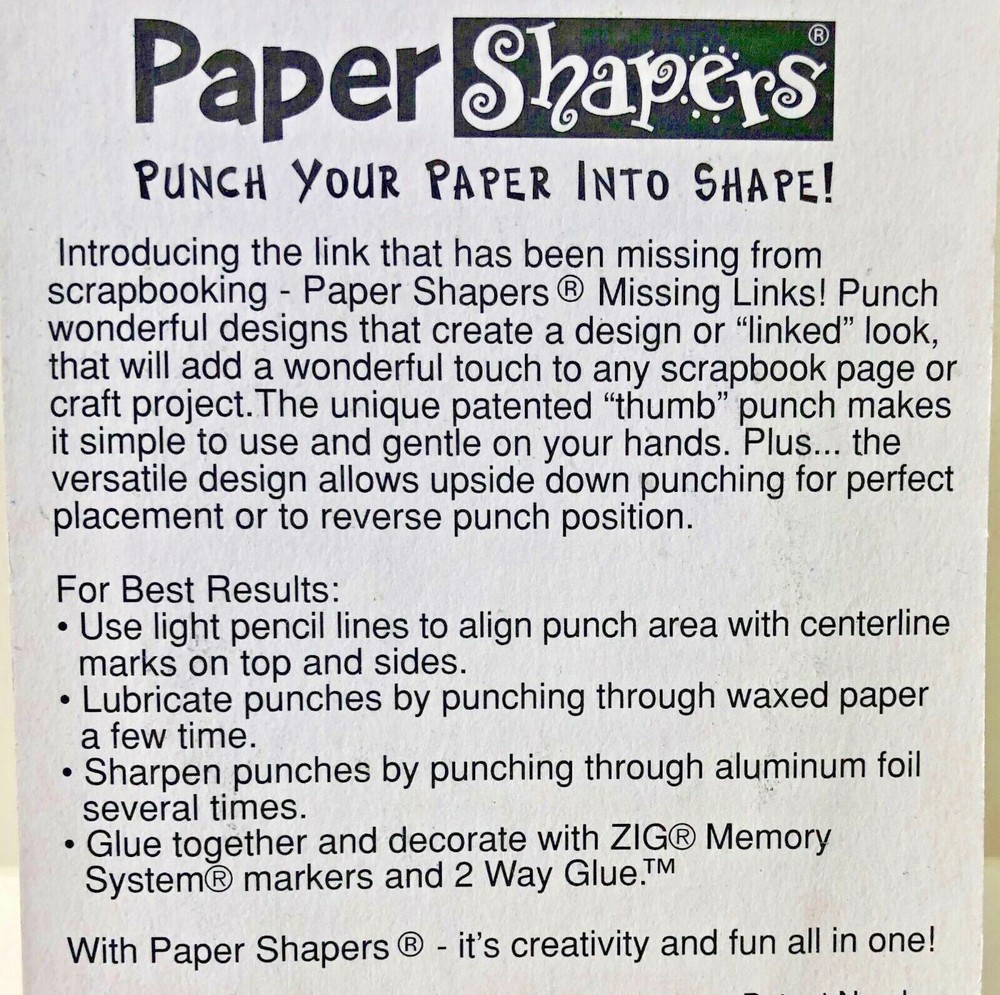 EK Success PaperShapers Punch PSP50C Patchwork - NEW
