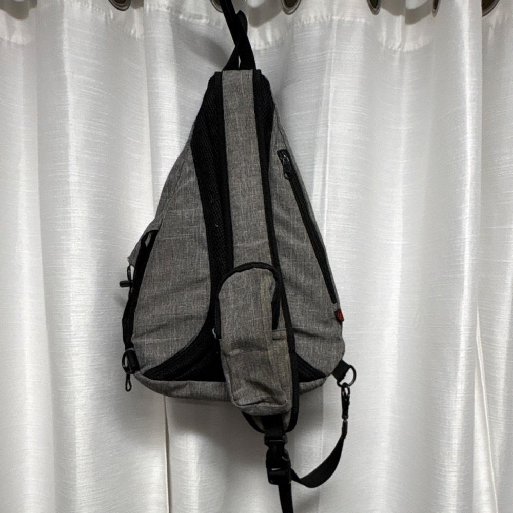 NeatPack Gray Polyester Daypack with RFID Blocking Pocket for Hiking Camping