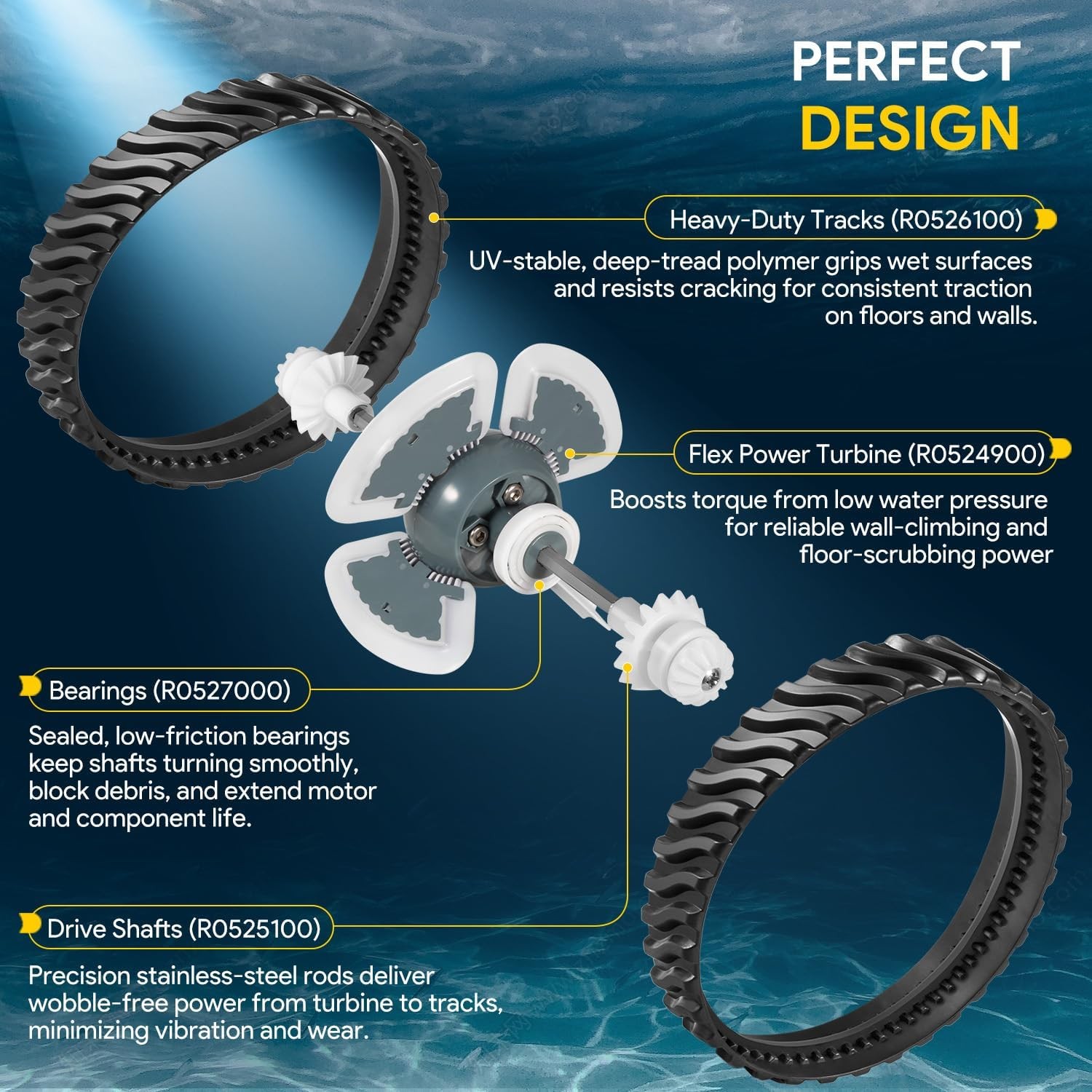 Replacement Parts Kit For Zodiac Baracuda MX8 MX6 Elite Pool Cleaner Tune Up Kit