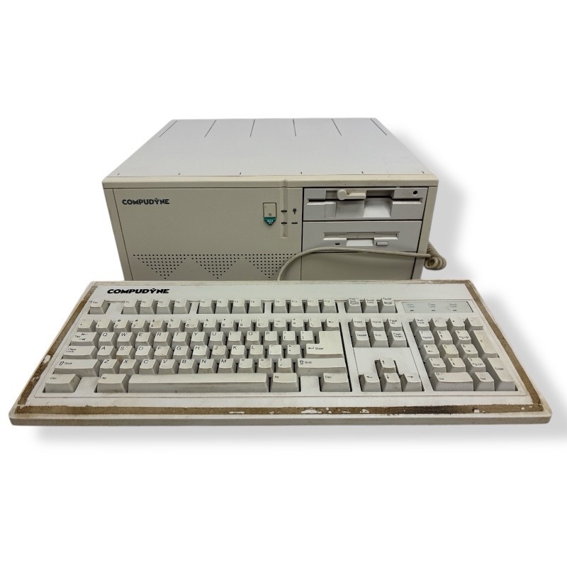 Vintage Compudyne 3DX/33 Computer PC w/ RT101+ Keyboard